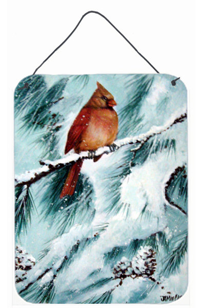 Caroline S Treasures Winter S Glory Redbird 2 Northern Cardinal By Jamie Carter Painting Print Plaque Wayfair