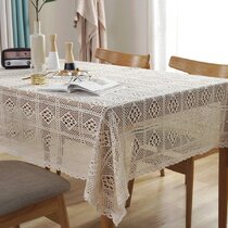 Crochet Lace Tablecloth Topper 30" Square White Cotton 1PC FREE S&H 3030 