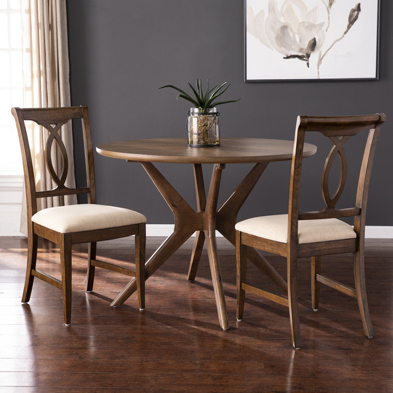 August Grove Alvescot Upholstered Solid Wood Cross Back Arm Chair