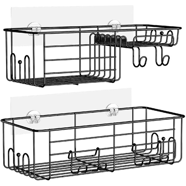 Shower Caddy Basket Shelf Holder Organizer,No Drilling Adhesive Stainless Steel 