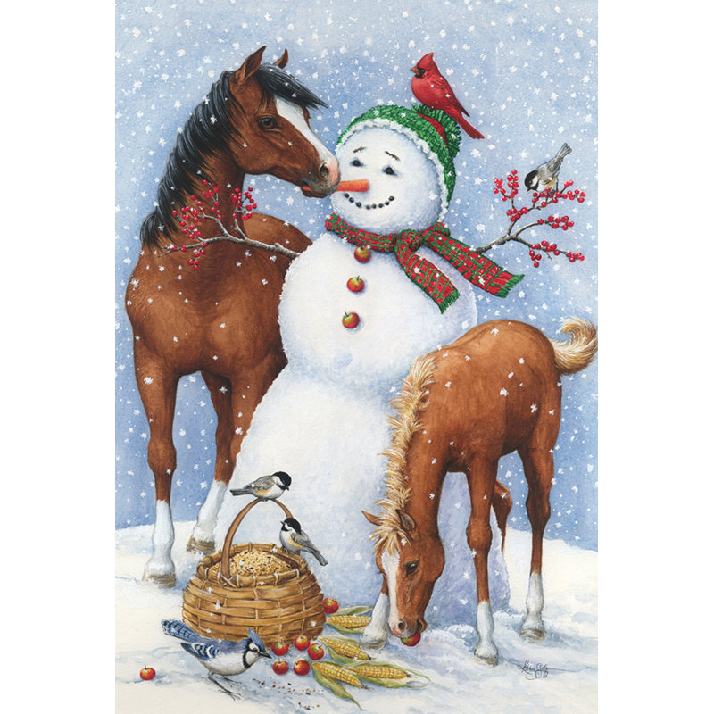 Toland Home Garden Snowman Pasture 28 X 40 Inch House Flag