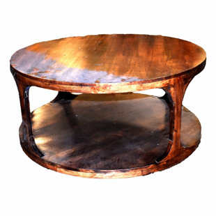 Wotring Well-Designed Round Wooden Coffee Table by Millwood Pines Design