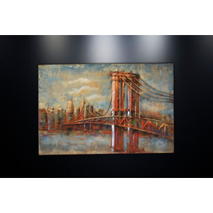 Brooklyn Bridge Metal Wall Art Wayfair Metal Wall Art Sculpture Home Decor Brooklyn Bridge Painting Print