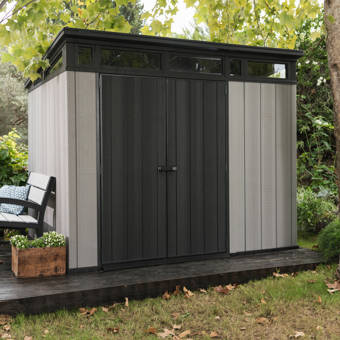 Keter Artisan 9 Ft W X 7 5 Ft D Plastic Storage Shed Reviews Wayfair