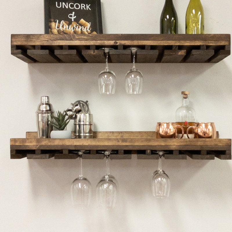 Bernardo Luxe Solid Wood Wall Mounted Wine Glass Rack Reviews