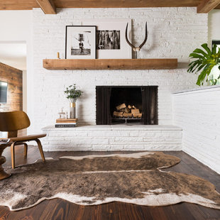 Union Rustic Area Rugs Birch Lane Margo Faux Cowhide Beige Brown Area Rug