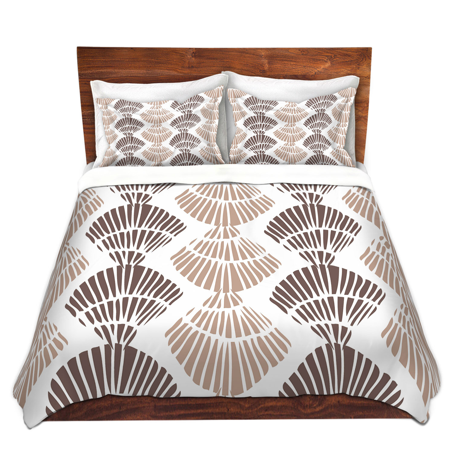 East Urban Home Seashell Latte Duvet Cover Set Wayfair