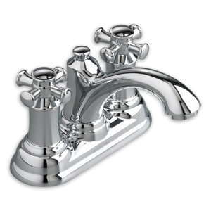 Portsmouth Centerset Bathroom Faucet with Double Cross Handles