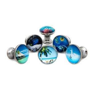 Tropical Ocean Beach Theme Round Knob (Set of 6)