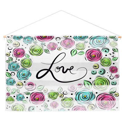 Love Blooms Pastel Wall Hanging
