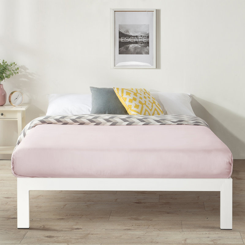 Hammonds White Metal Platform Bed Frame Reviews Joss Main Hammonds White Metal Platform Bed Frame