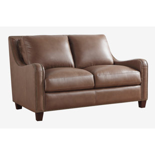 Davon Leather Loveseat By 17 Stories