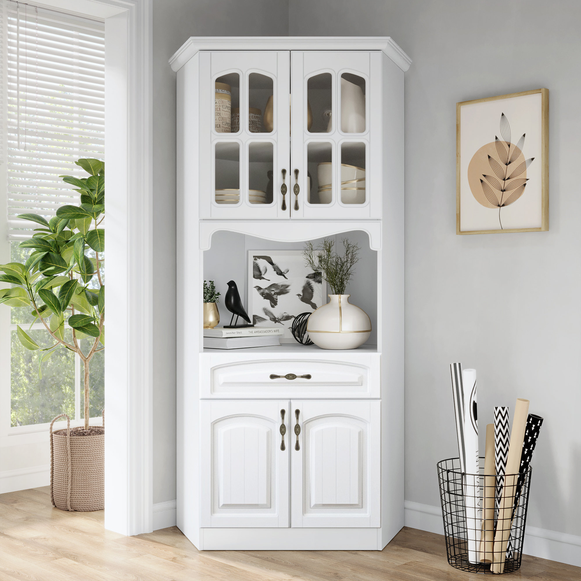 Winston Porter Donalyn 73" Kitchen Pantry Wayfair