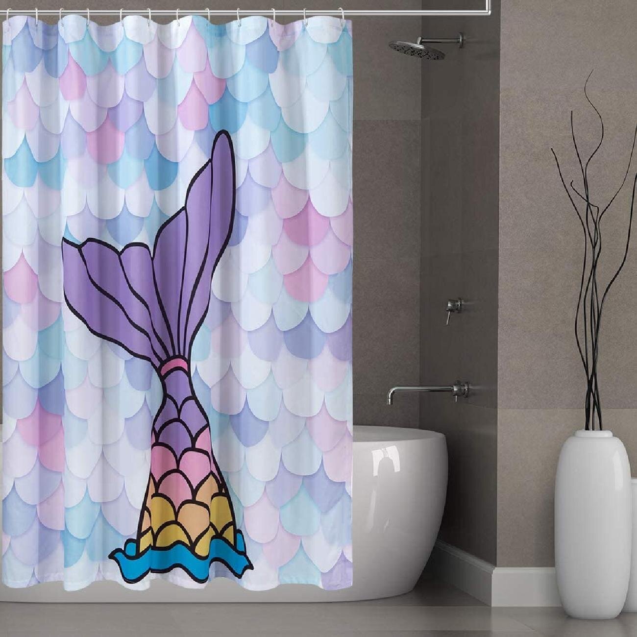 Trinx Scale Shower Curtain