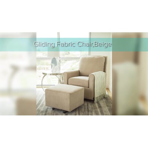 leyla gliding chair with ottoman