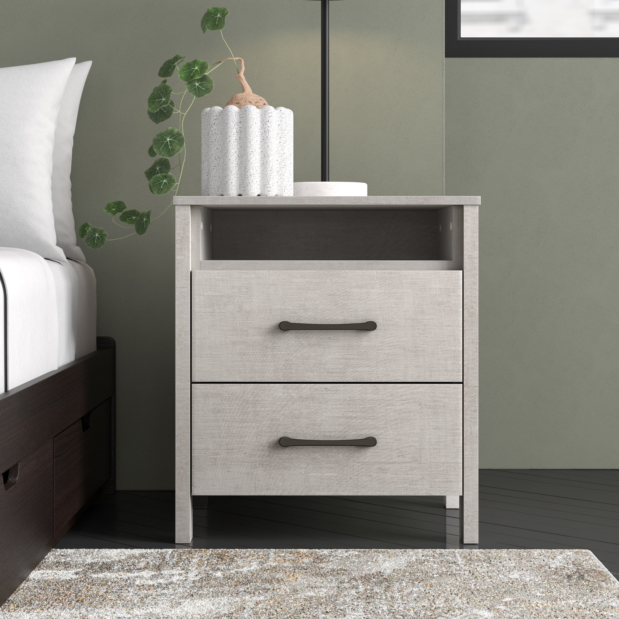 Wade Logan® Chivonne 22.7" 2Drawer Nightstand & Reviews Wayfair