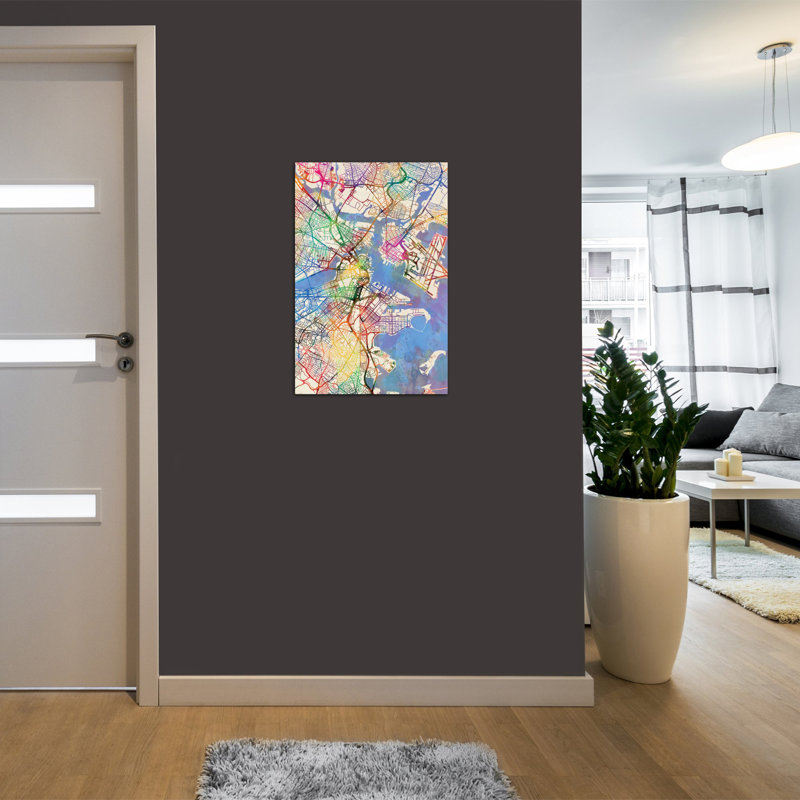 Buyartforless Boston Strong Proud Towns of Boston Mass Gallery Wraped Canvas by Brandi Fitzgerald