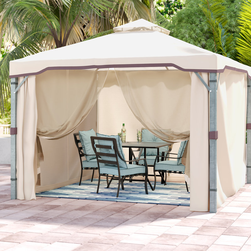 Red Barrel Studio Franz 10 Ft W X 10 Ft D Metal Patio Gazebo