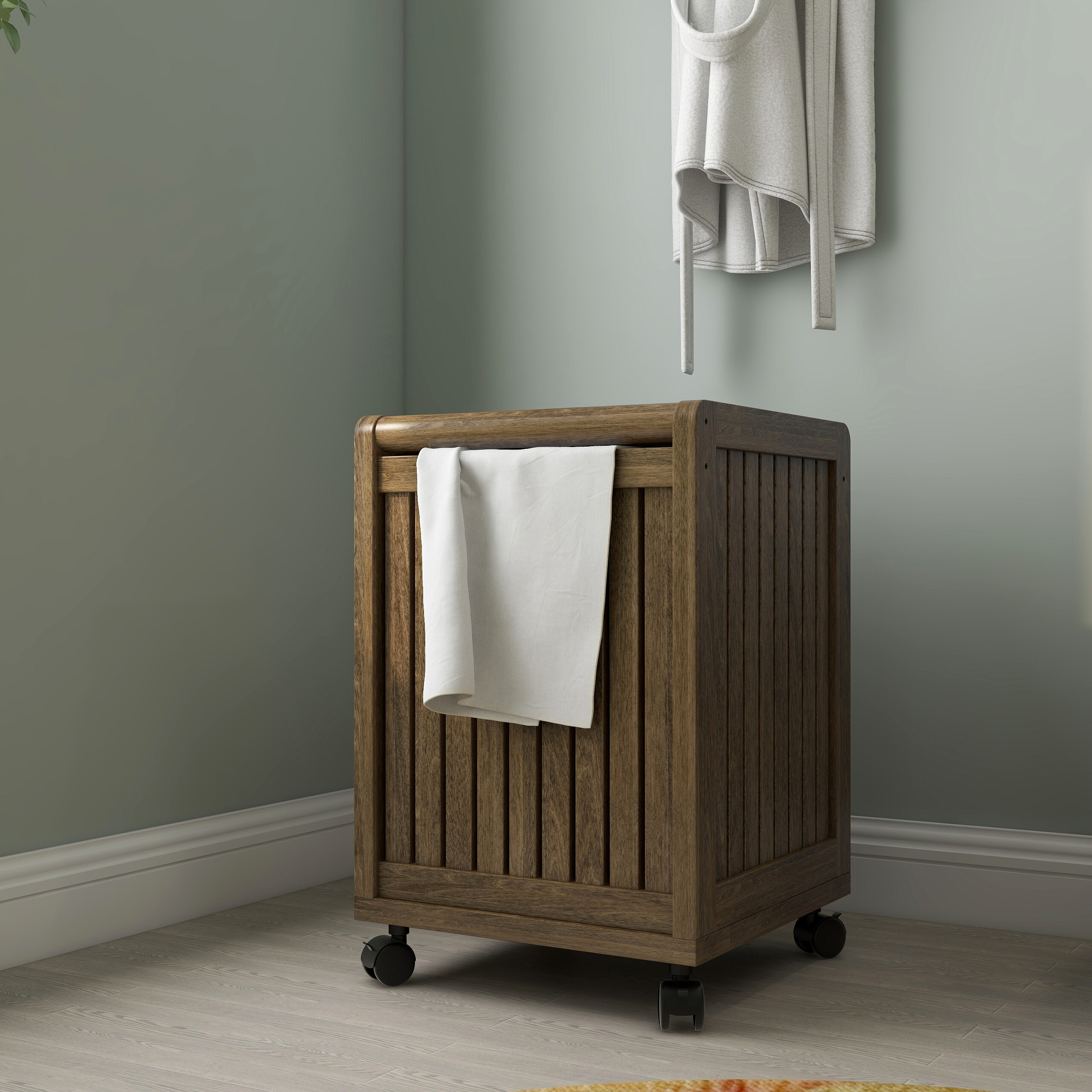 Rebrilliant Mobile Cabinet Laundry Hamper Reviews Wayfair