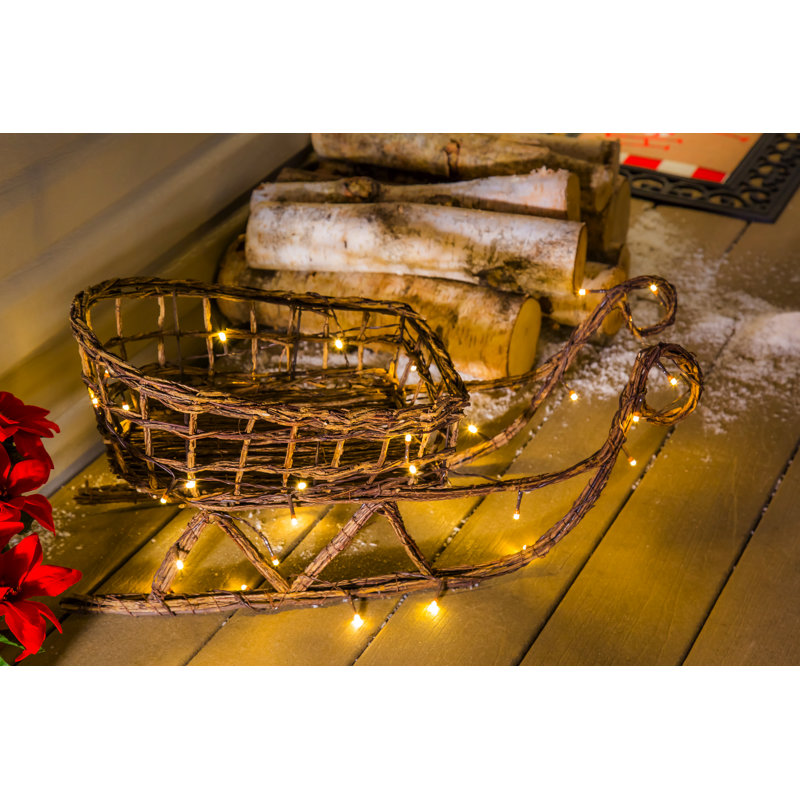 Lighted Vine Sleigh Decorative Accent Joss Main