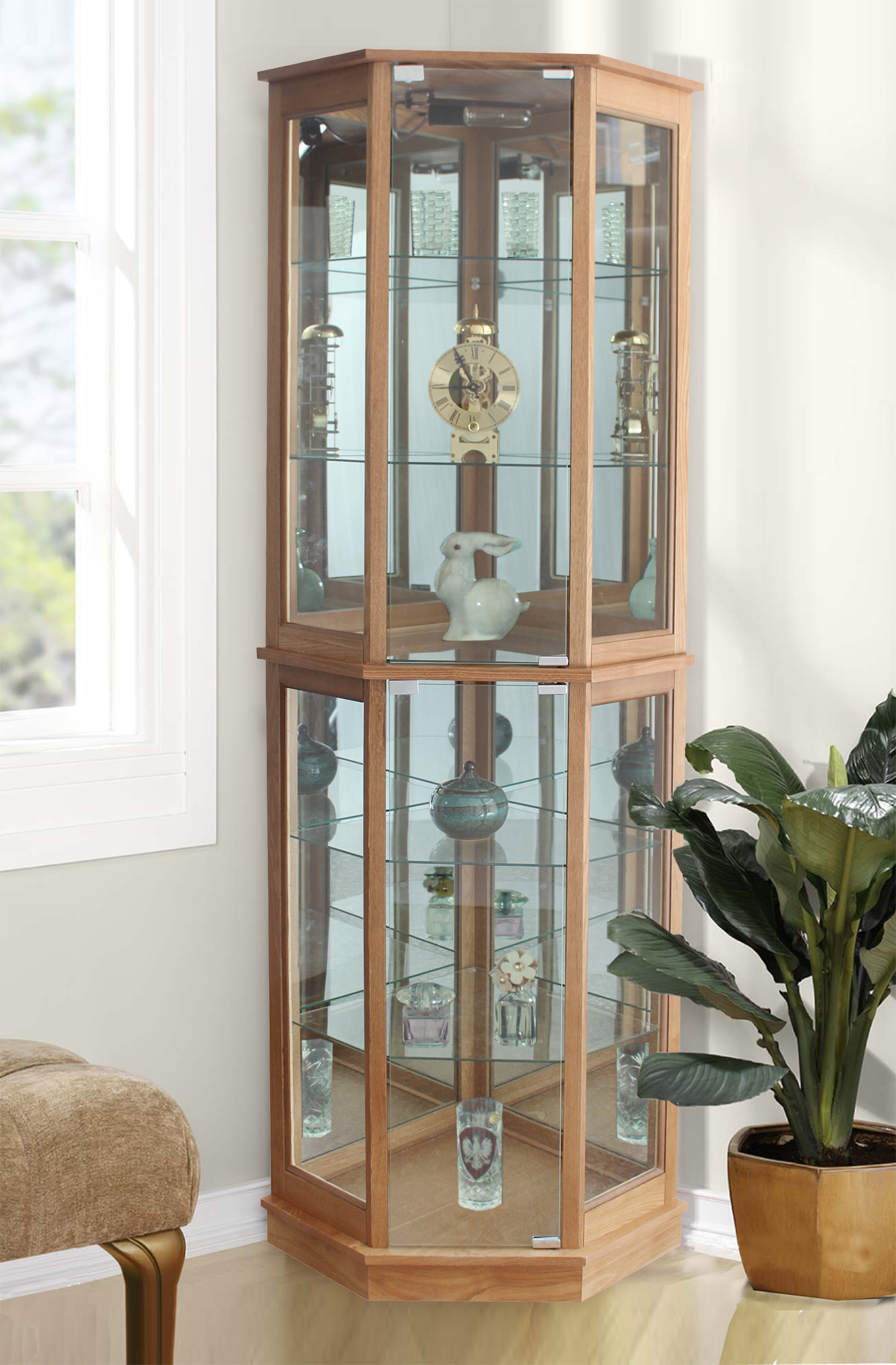 Biali Lighted Corner Curio Cabinet Reviews Joss Main