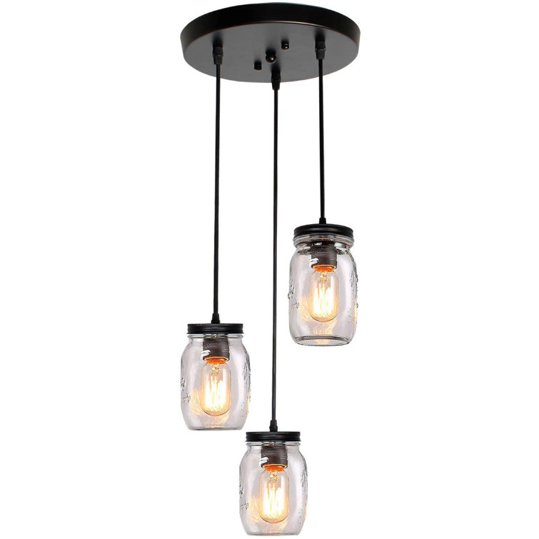 Gracie Oaks Glass Mason Jar Light