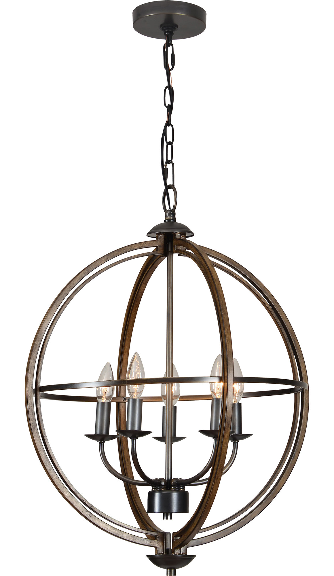Gracie Oaks Hollister 5 Light Candle Style Globe Chandelier With Gracie Oaks Hollister 5 Light Candle