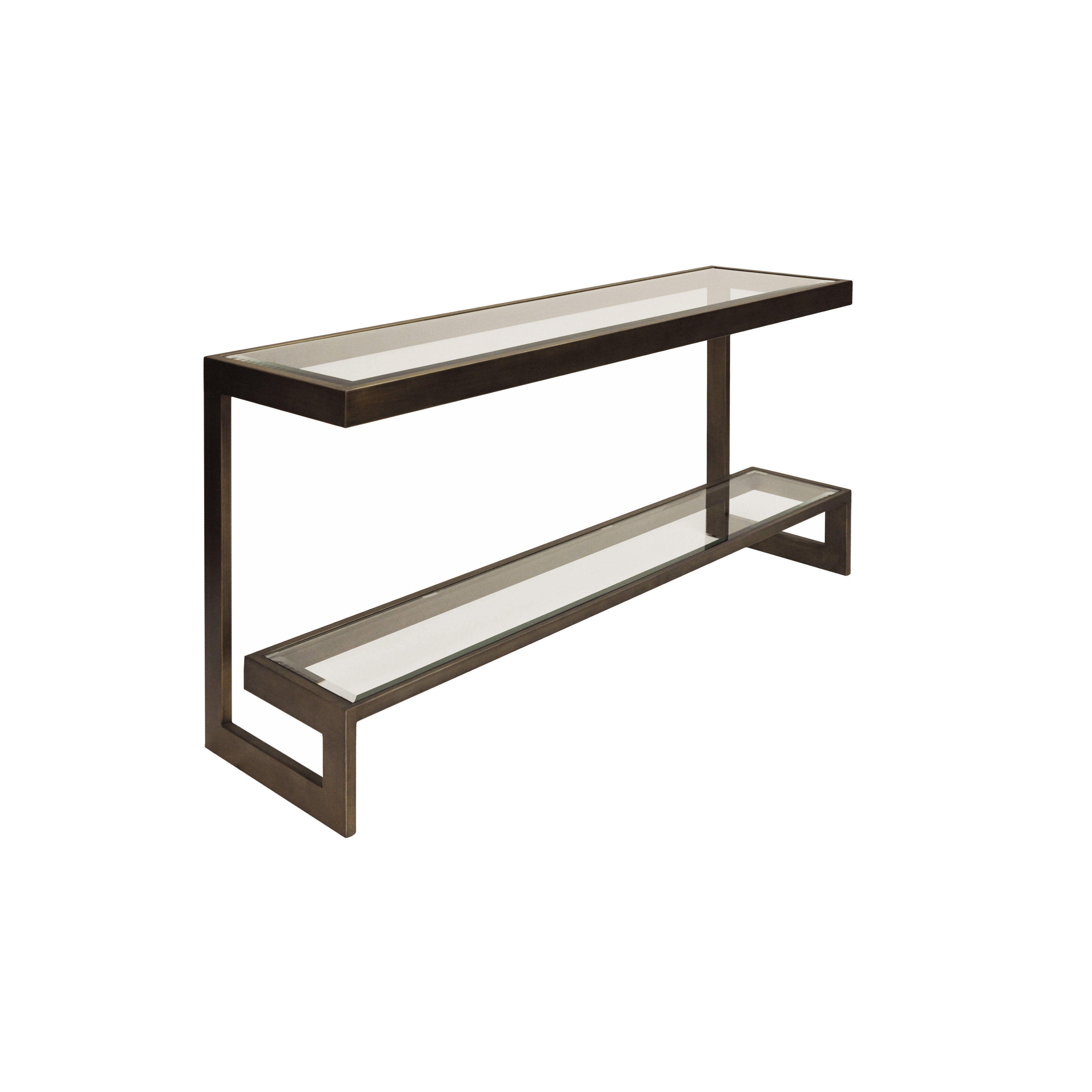 Worldsaway 2 Tier Low Console Table Wayfair Ca