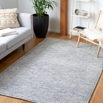 Abstract Hand Tufted Wool Striped Rug