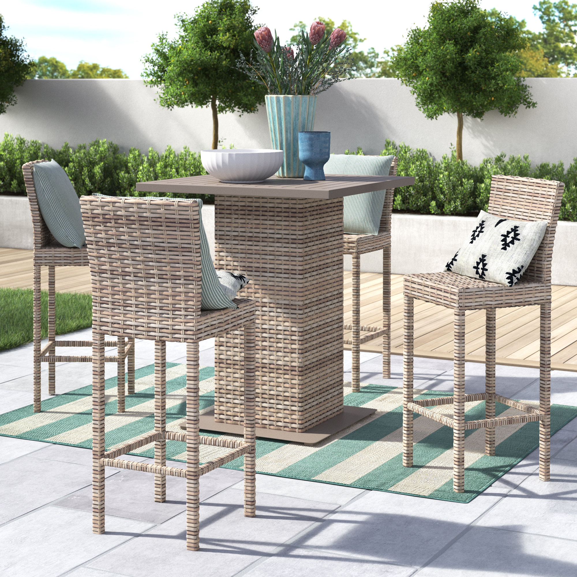 bar height patio set walmart