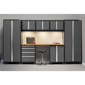 Metal Storage Cabinets You Ll Love Wayfair Bold 3 0 Series 8 Piece Garage Storage Cabinet Set With Worktop