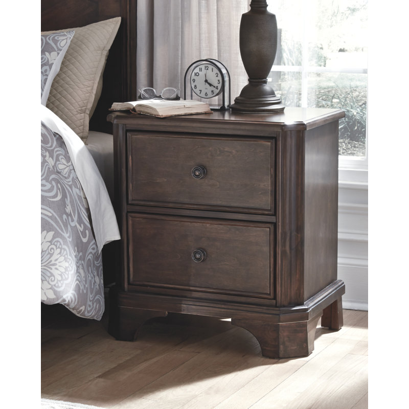 Alcott Hill Robertsdale 2 Drawer Nightstand Wayfair