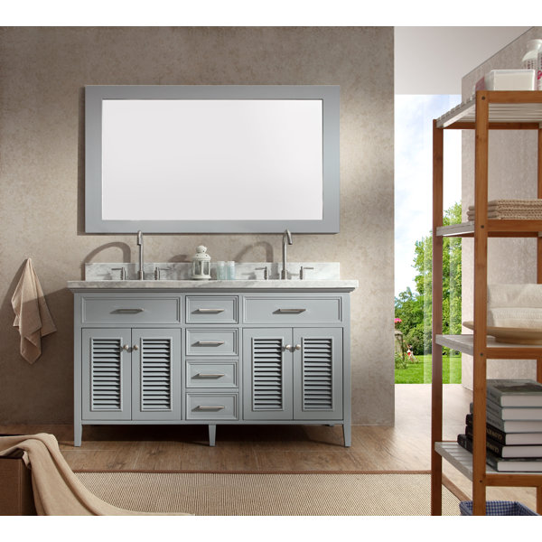 Highland Dunes Hamil 61 Double Bathroom Vanity Set With Mirror Highland Dunes Hamil 61 Double Bathroom Vanity Set With Mirror Reviews Wayfair