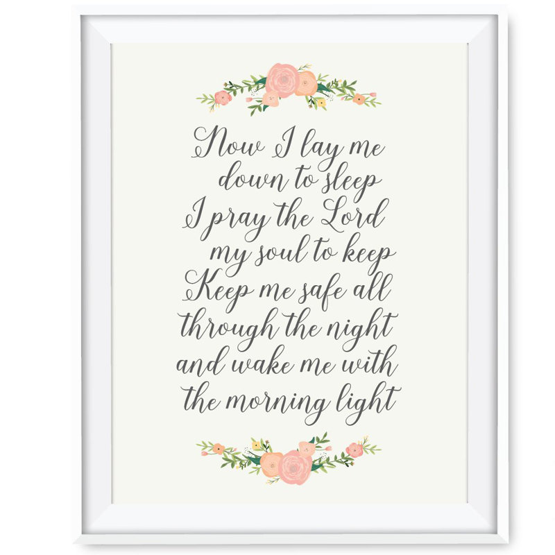 Koyal Wholesale Now I Lay Me To Sleep Paper Print Reviews Wayfair