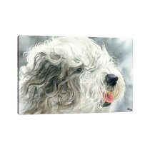 Multicolor 18x18 Old English Sheepdogs Owner Gift Funny Old English Sheepdog Mugshot Guilty Dog Throw Pillow 