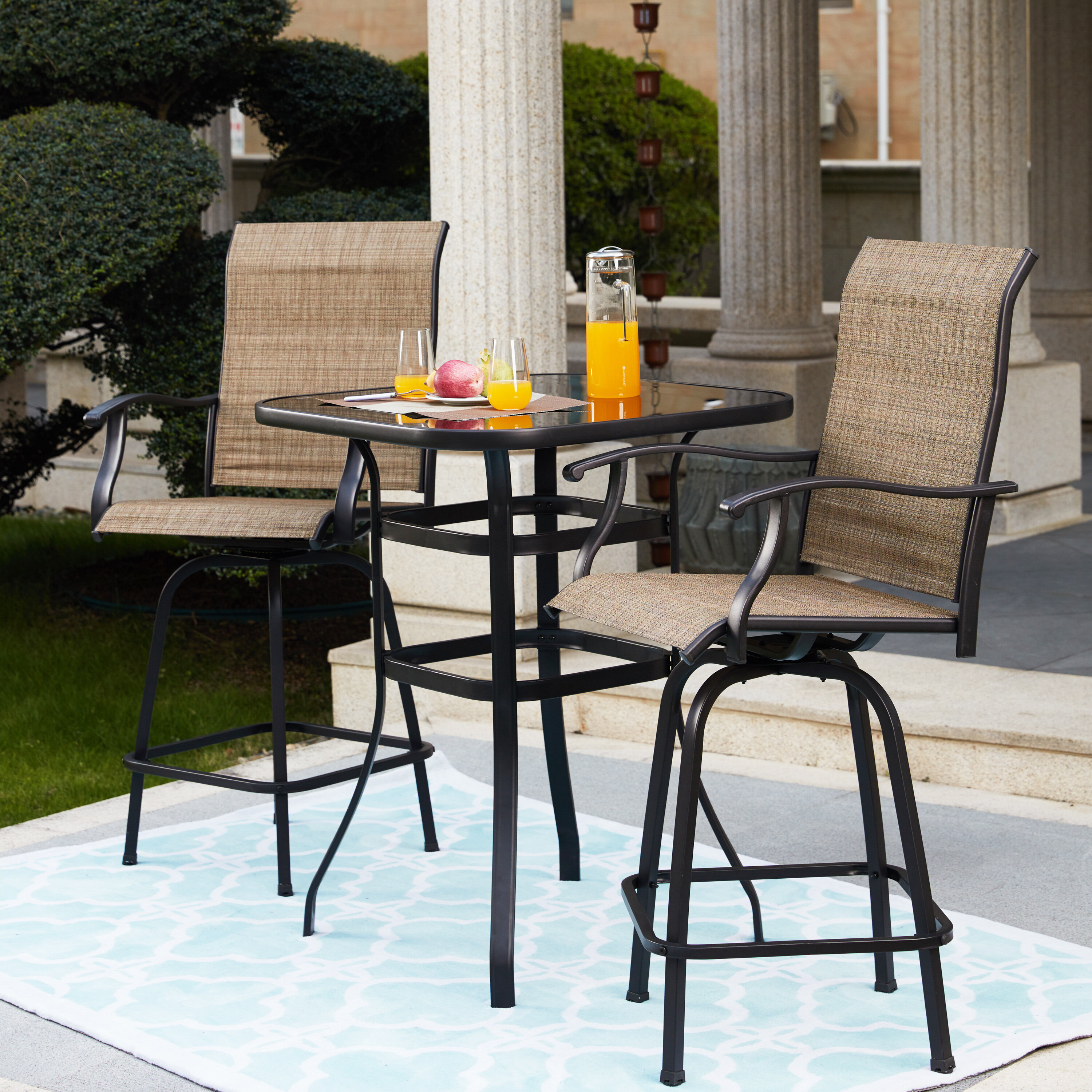 small patio table with chairs