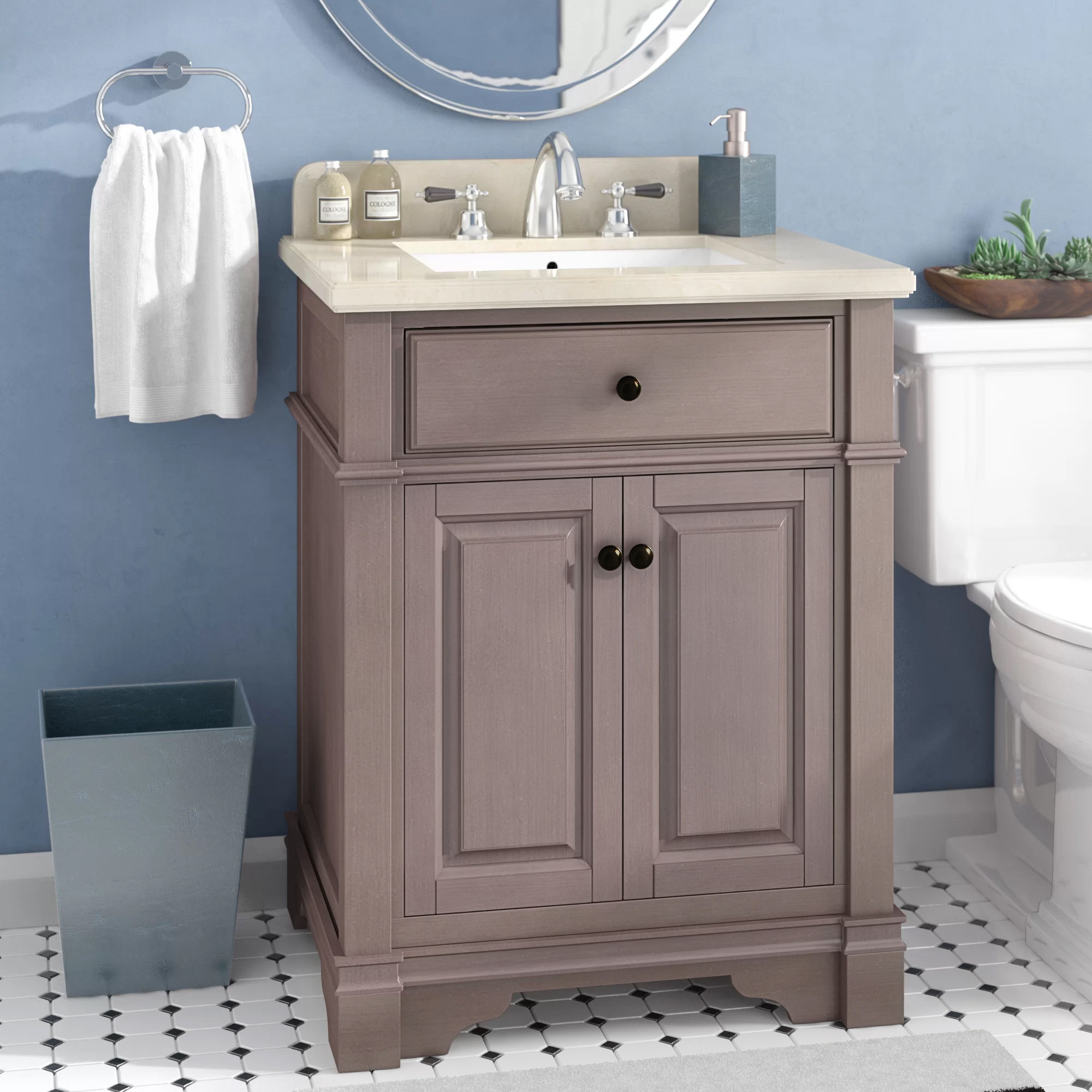 28 Bathroom Vanity / 3128 28 Bath Vanity With Integral Sink Faucet And ...