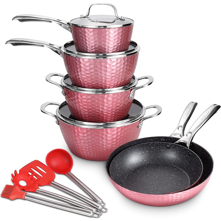 pink cooking set