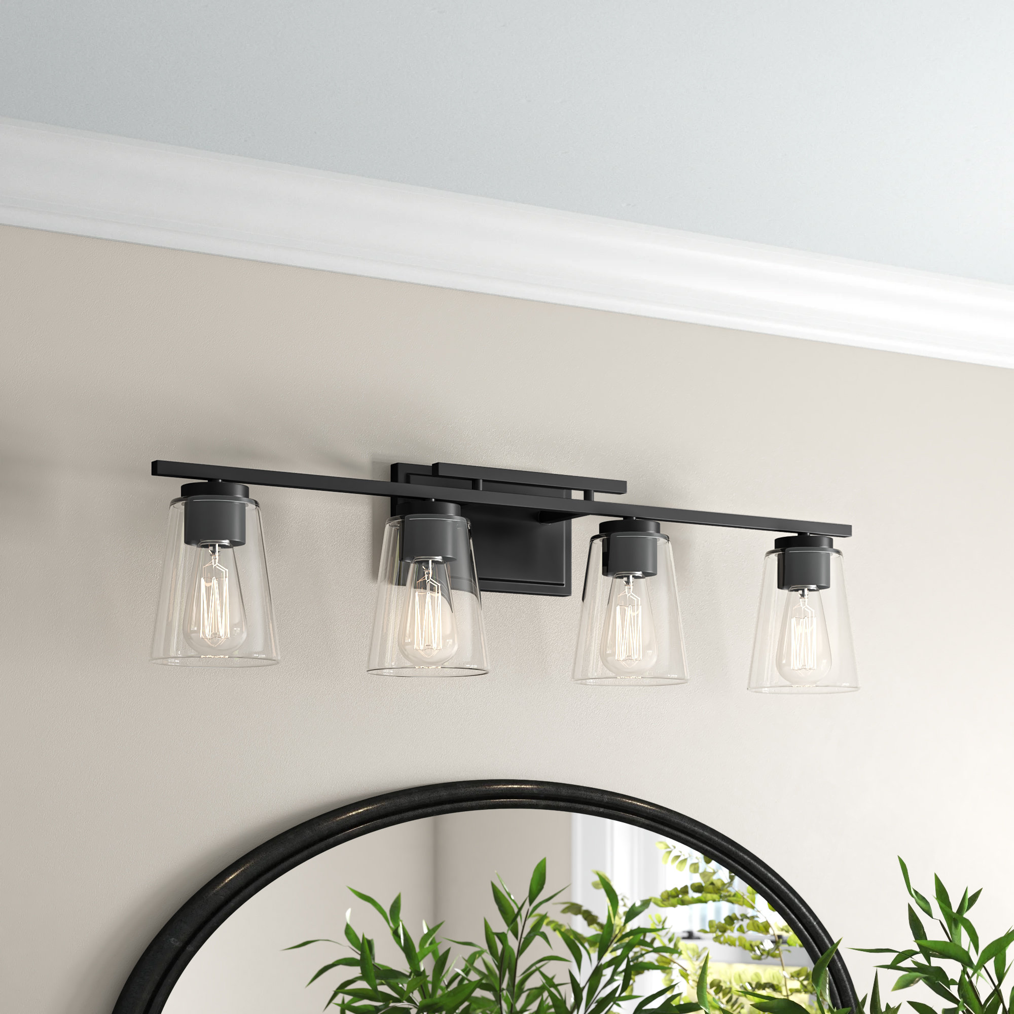 Black Shade Bathroom Vanity Lighting Youll Love In 2021 Wayfair