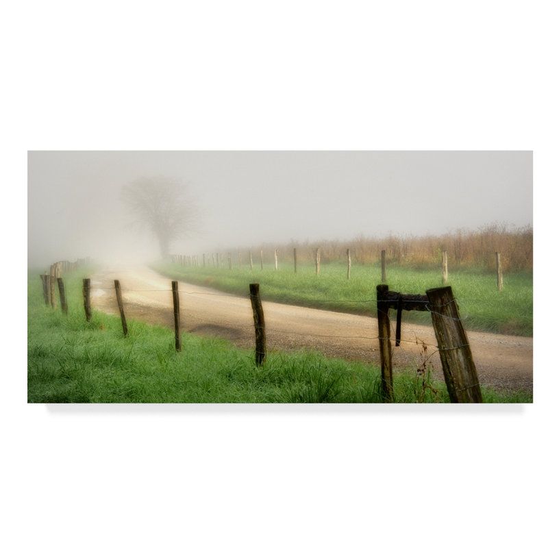 East Urban Home Around The Bend Dirt Road Photographic Print On Wrapped Canvas Wayfair