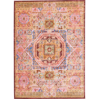 Mistana Baby Kids Bradford Oriental Pink Area Rug Reviews Wayfair