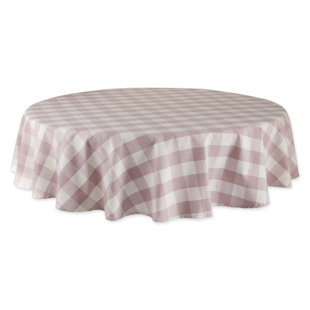 Made in the USA. Checkered Tablecloth 51-Inches andor 58-Inches Round