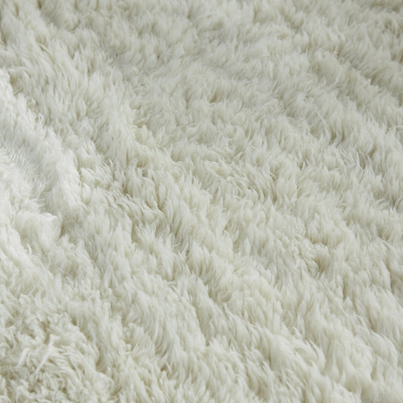 Flokati Hand Tufted Wool Ivory Area Rug