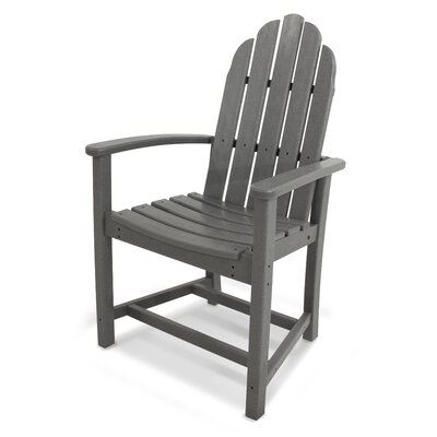 Classic Adirondack Dining Chair Polywood Finish Slate Grey