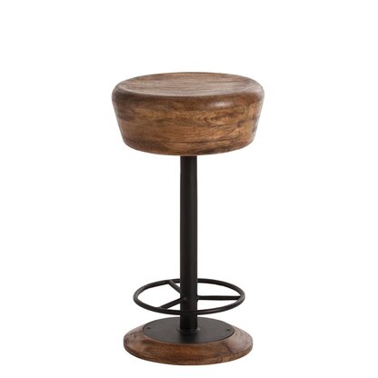 wood pedestal bar stool