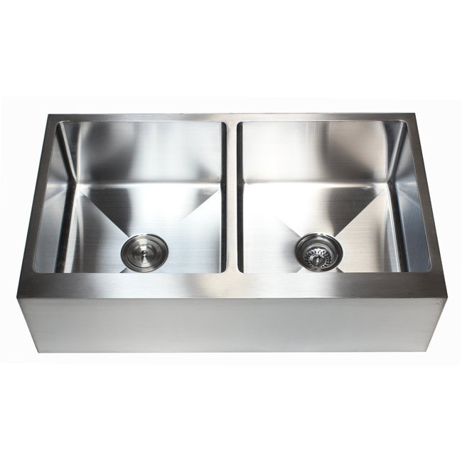 Emodern Decor Ariel 36 L X 21 W Stainless Steel 50 50 Double