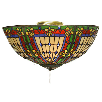 Fleur De Lis 3 Light Bowl Ceiling Fan Kit Meyda Tiffany Bowl Ceiling Fan Light Kit Meyda Tiffany