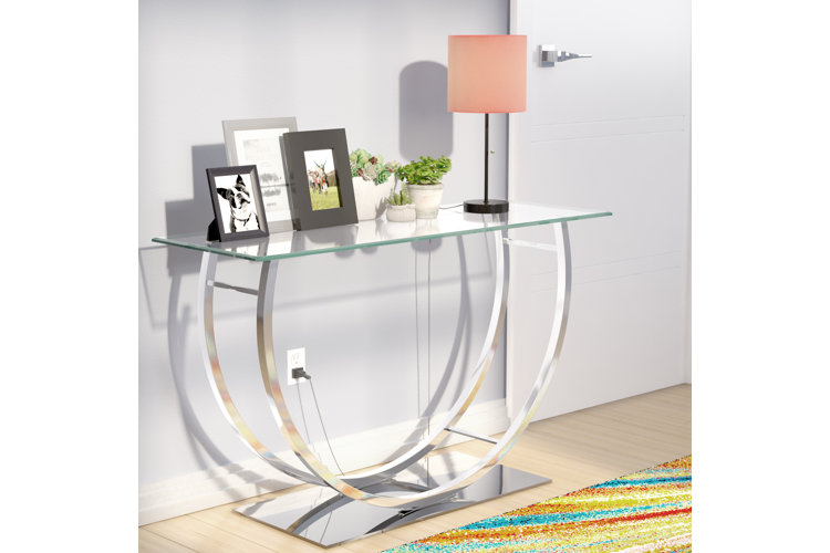 glass modern console table