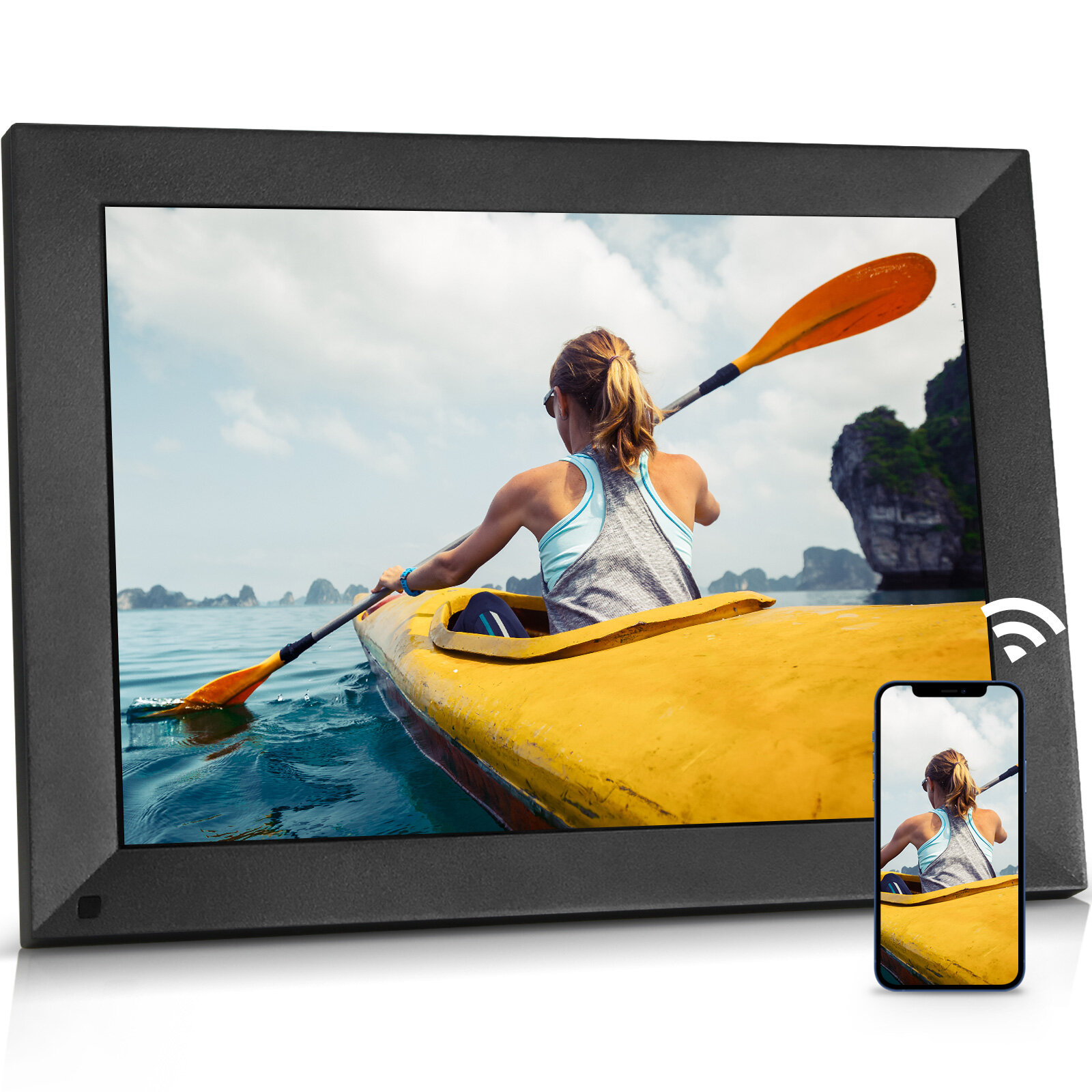 Nexfoto 32gb Large 15 Inch Digital Picture Frame, Wifi Digital Photo