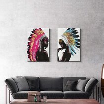 Native American indians Paintings HD Print on Canvas Home Decor Wall Art6"x22"
